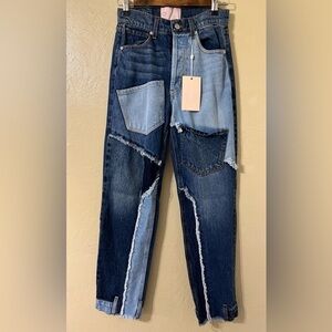 REVICE Matchmaker Blue Patched Jeans Denim Pants Women’s/Juniors Size 23